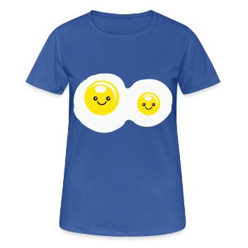 Œufs au plat - T-shirt respirant Femme - bleu royal - Devant - AI Model Female 172 light (172cm)