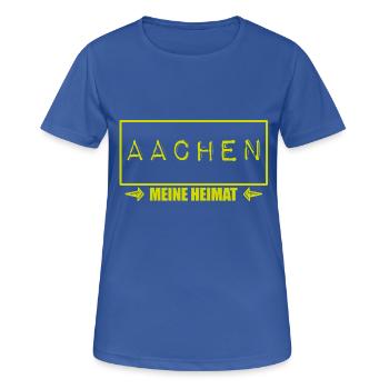 MEINE HEIMAT AACHEN - Frauen T-Shirt atmungsaktiv - Royalblau - Vorne - AI Model Female 172 light (172cm)