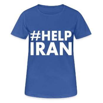 Help iran - Women's Breathable T-Shirt - royal blue - Front - AI Model Female 172 light (172cm)