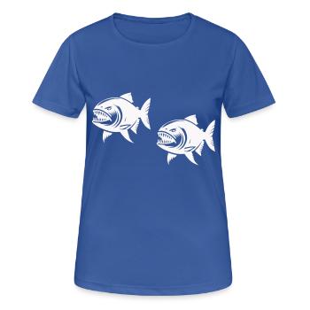 Piranha 2 - T-shirt respirant Femme - bleu royal - Devant - AI Model Female 172 light (172cm)