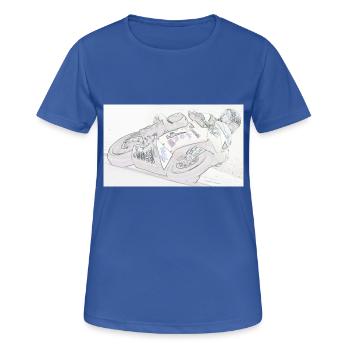 Kawasaki ZR Ninja - Frauen T-Shirt atmungsaktiv - Royalblau - Vorne - AI Model Female 172 light (172cm)