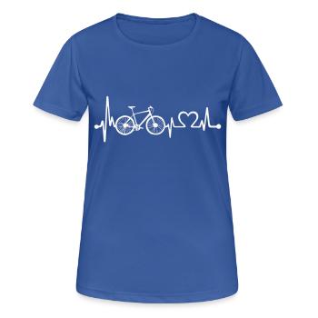 Battement d’amour à vélo - T-shirt respirant Femme - bleu royal - Devant - AI Model Female 172 light (172cm)