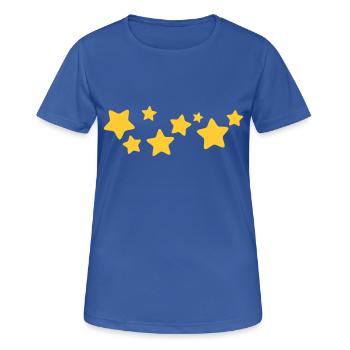 sterne 1 - Frauen T-Shirt atmungsaktiv - Royalblau - Vorne - AI Model Female 172 light (172cm)