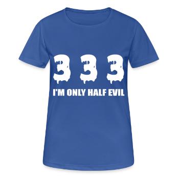 Ich bin nur halb böse lustiges Zitat - Frauen T-Shirt atmungsaktiv - Royalblau - Vorne - AI Model Female 172 light (172cm)