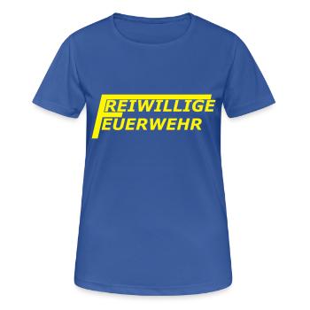 Freiwillige Feuerwehr - Frauen T-Shirt atmungsaktiv - Royalblau - Vorne - AI Model Female 172 light (172cm)