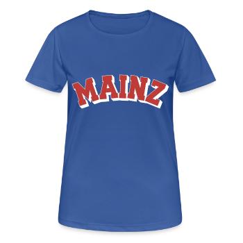 Mainz College - Frauen T-Shirt atmungsaktiv - Royalblau - Vorne - AI Model Female 172 light (172cm)