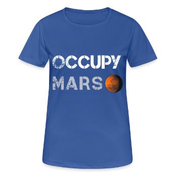 occupy mars - T-shirt respirant Femme - bleu royal - Devant - AI Model Female 172 light (172cm)