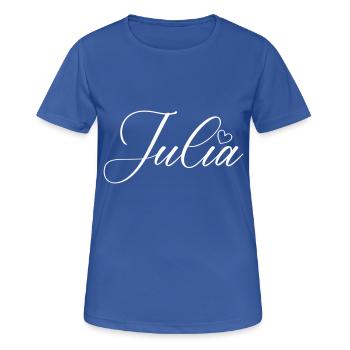 Julia Name - Women's Breathable T-Shirt - royal blue - Front - AI Model Female 172 light (172cm)