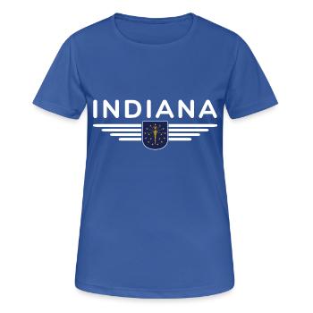 Indiana Fan T-Shirt – Montrez votre fierté ! - T-shirt respirant Femme - bleu royal - Devant - AI Model Female 172 light (172cm)
