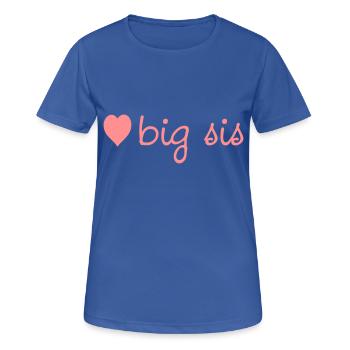big Sis- big Sister, Grosse Schwester - Frauen T-Shirt atmungsaktiv - Royalblau - Vorne - AI Model Female 172 light (172cm)