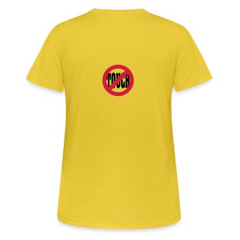 dont touch - Women's Breathable T-Shirt - sunshine - Back - AI Model Female 172 dark (172cm)