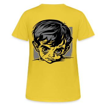Little Psycho Boy - Women's Breathable T-Shirt - sunshine - Back - AI Model Female 172 dark (172cm)