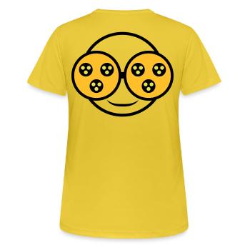 Blind vor Coolness | Blinde Blind Man - Frauen T-Shirt atmungsaktiv - Sonnengelb - Hinten - AI Model Female 172 dark (172cm)