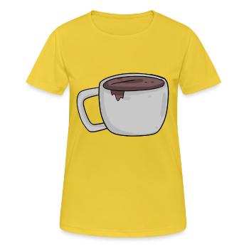 Coffee coffee cup cup - Women's Breathable T-Shirt - sunshine - Front - AI Model Female 172 dark (172cm)