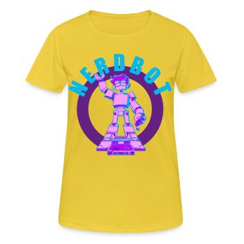 NERDY forever - Nerdbot - Women's Breathable T-Shirt - sunshine - Front - AI Model Female 172 dark (172cm)