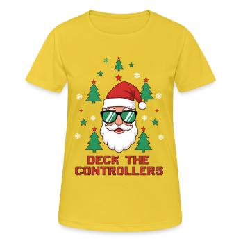 Decken Sie die Controller aus - Frauen T-Shirt atmungsaktiv - Sonnengelb - Vorne - AI Model Female 172 dark (172cm)