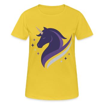 Mystical Purple Unicorn, Night Sky, Magic - Women's Breathable T-Shirt - sunshine - Front - AI Model Female 172 dark (172cm)