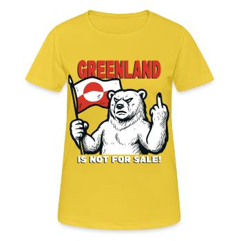 Greenland Is Not For Sale - Women's Breathable T-Shirt - sunshine - Front - AI Model Female 172 dark (172cm)