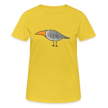 Bird with orange beak - Women's Breathable T-Shirt - sunshine - Front - AI Model Female 172 dark (172cm)