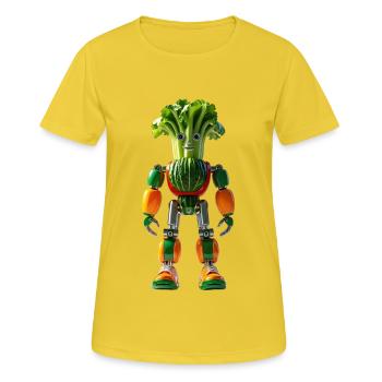 Colorful Pop Art Lettuce Robot - Women's Breathable T-Shirt - sunshine - Front - AI Model Female 172 dark (172cm)