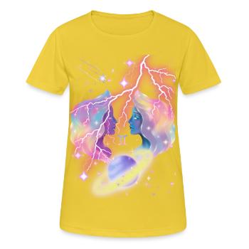 Gemini Woman – Astrology Gift - Women's Breathable T-Shirt - sunshine - Front - AI Model Female 172 dark (172cm)