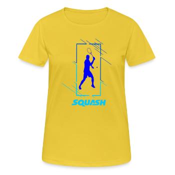 Quetschen - Frauen T-Shirt atmungsaktiv - Sonnengelb - Vorne - AI Model Female 172 dark (172cm)