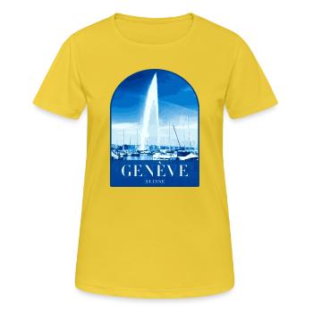 Geneva JetdEau Harbour Motif - Women's Breathable T-Shirt - sunshine - Front - AI Model Female 172 dark (172cm)