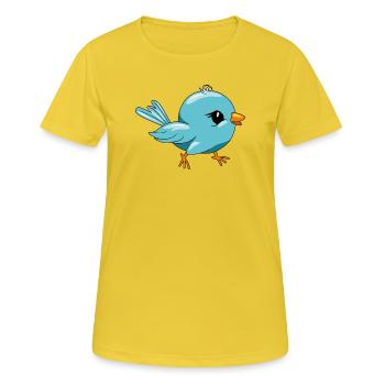 Cute happy blue birdie - Women's Breathable T-Shirt - sunshine - Front - AI Model Female 172 dark (172cm)