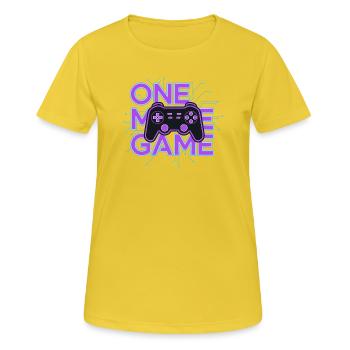 Ein Spielcontroller-Neon-Schaltkreis - Frauen T-Shirt atmungsaktiv - Sonnengelb - Vorne - AI Model Female 172 dark (172cm)