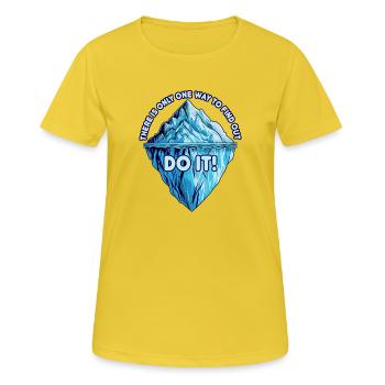 Eisberg Inspiration Tu Es - Frauen T-Shirt atmungsaktiv - Sonnengelb - Vorne - AI Model Female 172 dark (172cm)