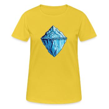 Der Eisberg, mehr als man denkt. - T-shirt respirant Femme - jaune soleil - Devant - AI Model Female 172 dark (172cm)