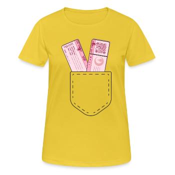 AIR MOON - Women's Breathable T-Shirt - sunshine - Front - AI Model Female 172 dark (172cm)