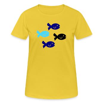 Pisces Silhouette - Women's Breathable T-Shirt - sunshine - Front - AI Model Female 172 dark (172cm)