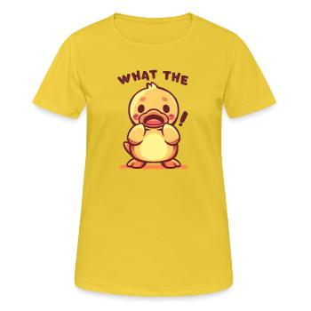 What The - Women's Breathable T-Shirt - sunshine - Front - AI Model Female 172 dark (172cm)