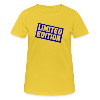 Limitierte Sternedition Druck - Frauen T-Shirt atmungsaktiv - Sonnengelb - Vorne - AI Model Female 172 dark (172cm)