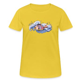 fish - Women's Breathable T-Shirt - sunshine - Front - AI Model Female 172 dark (172cm)