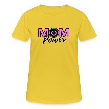Mama-Macht - Frauen T-Shirt atmungsaktiv - Sonnengelb - Vorne - AI Model Female 172 dark (172cm)