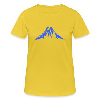 Berge Berg - Frauen T-Shirt atmungsaktiv - Sonnengelb - Vorne - AI Model Female 172 dark (172cm)
