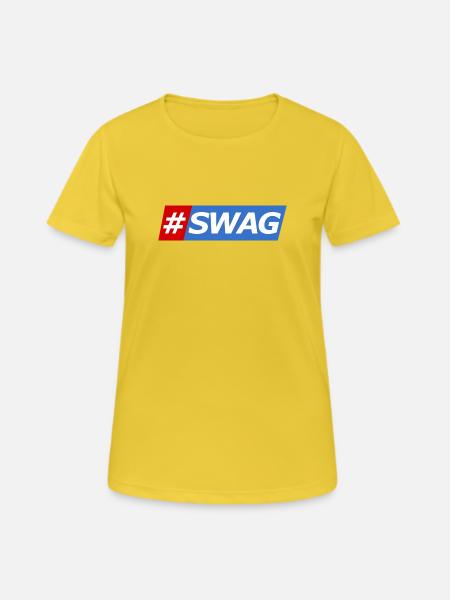 SWAG Block Colors Hashtag - Women's Breathable T-Shirt - sunshine