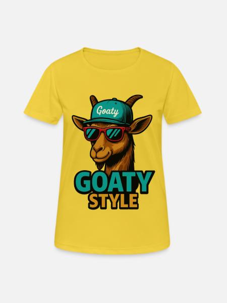 Goaty Style - Women's Breathable T-Shirt - sunshine