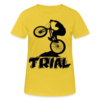 Bike Trial - bicycle - Women's Breathable T-Shirt - sunshine - Front - AI Model Female 172 dark (172cm)