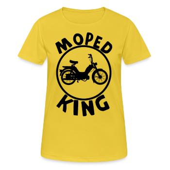Moped König - Frauen T-Shirt atmungsaktiv - Sonnengelb - Vorne - AI Model Female 172 dark (172cm)