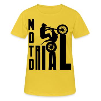Moto Trial News - Trial Bike Rider - Women's Breathable T-Shirt - sunshine - Front - AI Model Female 172 dark (172cm)