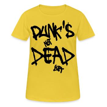 Le punk n’est pas encore mort - T-shirt respirant Femme - jaune soleil - Devant - AI Model Female 172 dark (172cm)