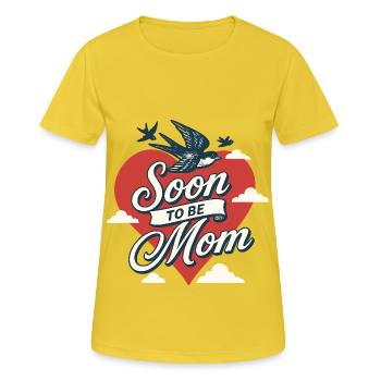 Soon To Be Mom - Women's Breathable T-Shirt - sunshine - Front - AI Model Female 172 dark (172cm)