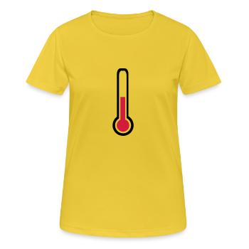 Thermometer - Frauen T-Shirt atmungsaktiv - Sonnengelb - Vorne - AI Model Female 172 dark (172cm)