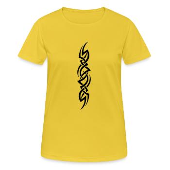 tribal - Frauen T-Shirt atmungsaktiv - Sonnengelb - Vorne - AI Model Female 172 dark (172cm)