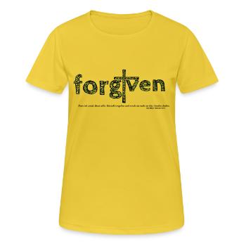 pardonné - T-shirt respirant Femme - jaune soleil - Devant - AI Model Female 172 dark (172cm)