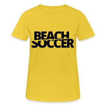 BEACHSOCCER Store Logo - Women's Breathable T-Shirt - sunshine - Front - AI Model Female 172 dark (172cm)