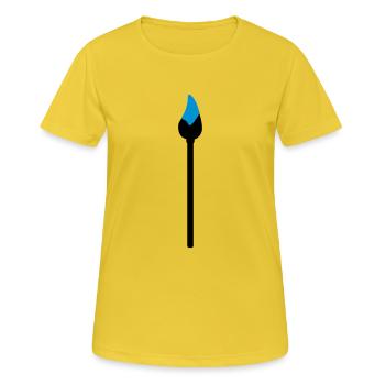paint brush with paint - Women's Breathable T-Shirt - sunshine - Front - AI Model Female 172 dark (172cm)